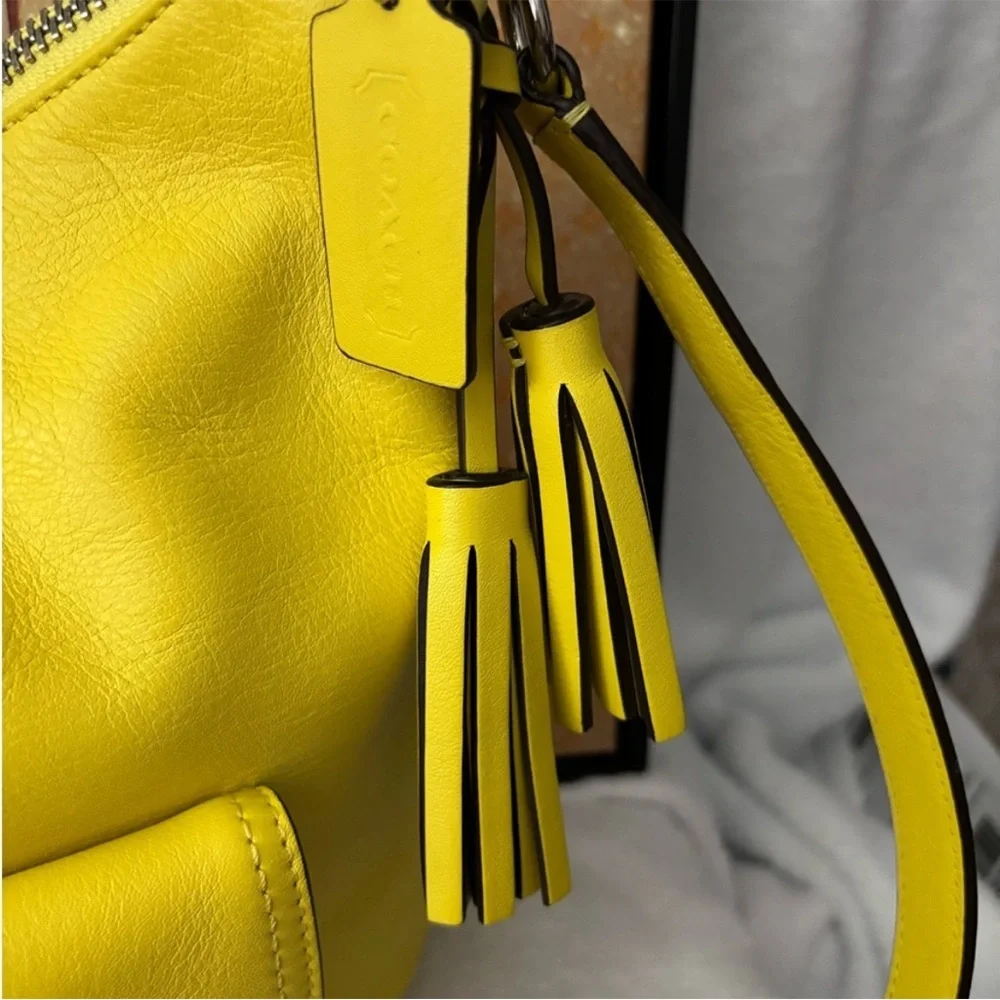 Coach Legacy Corteney Yellow Leather Shoulder/crossbody6 Bag - Picture 7 of 13